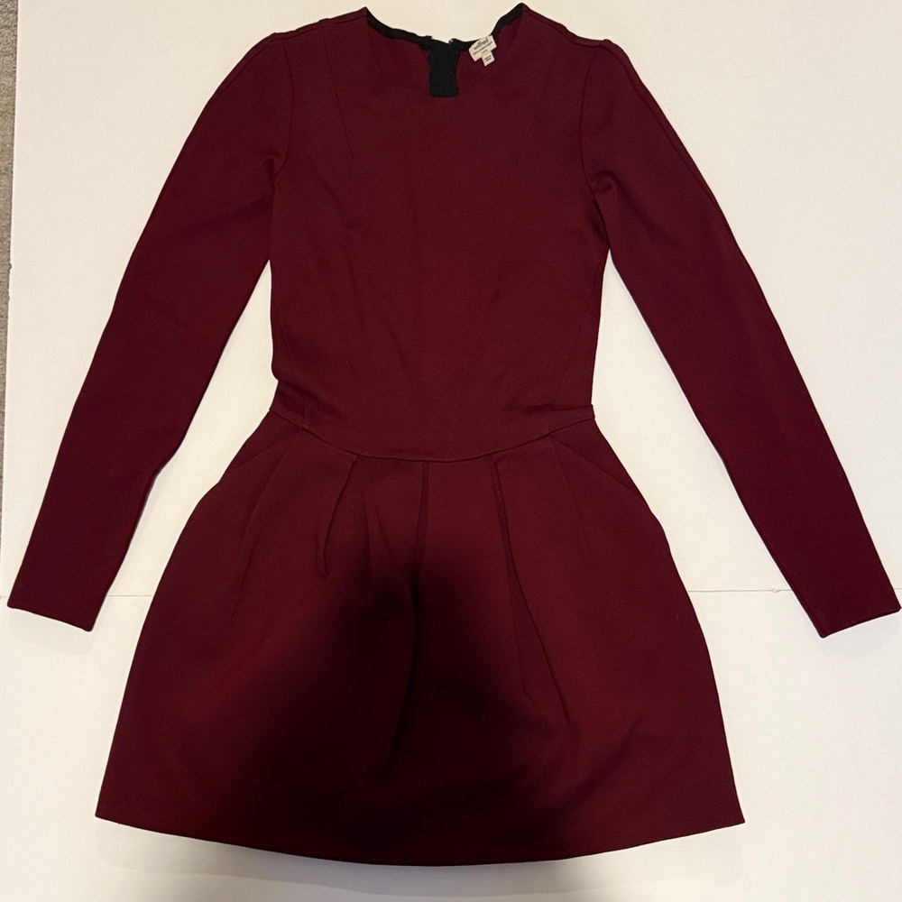 Wilfred Burgundy Long Sleeve Dress